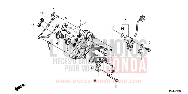 DEMULTIPLICATEUR de NC700S DCT SEAL SILVER METALLIC (NHA14) 2014